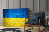 Flag of Ukraine Glass Wall Art.