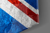 Flag of United Kingdom Glass Wall Art.