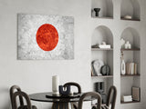 Flag of Japan Glass Wall Art.