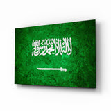 Flag of Saudi Arabia Glass Wall Art.