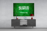 Flag of Saudi Arabia Glass Wall Art.