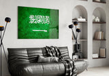Flag of Saudi Arabia Glass Wall Art.