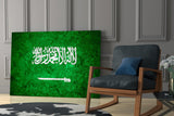 Flag of Saudi Arabia Glass Wall Art.