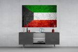 Flag of Kuwait Glass Wall Art.