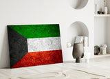 Flag of Kuwait Glass Wall Art.