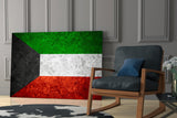 Flag of Kuwait Glass Wall Art.