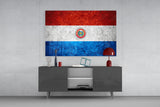 Flag of Paraguay Glass Wall Art.