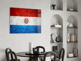 Flag of Paraguay Glass Wall Art.