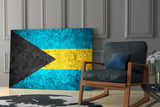 Flag of Bahamas Glass Wall Art.