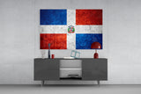Flag of Dominic Republic Glass Wall Art.