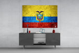 Flag of Ecuador Glass Wall Art.