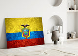 Flag of Ecuador Glass Wall Art.
