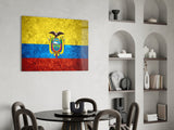 Flag of Ecuador Glass Wall Art.