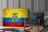 Flag of Ecuador Glass Wall Art.
