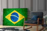 Flag of Brasil Glass Wall Art.