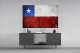 Flag of Chile Glass Wall Art.