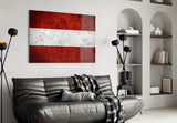 Flag of Austria Glass Wall Art.