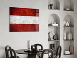 Flag of Austria Glass Wall Art.