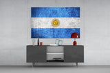 Flag of Argentina Glass Wall Art.