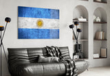 Flag of Argentina Glass Wall Art.
