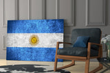 Flag of Argentina Glass Wall Art.