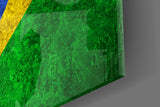 Flag of Brasil Glass Wall Art.