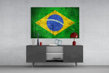 Flag of Brasil Glass Wall Art.
