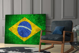Flag of Brasil Glass Wall Art.