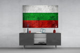 Flag of Bulgaria Glass Wall Art.