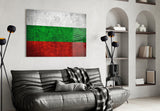 Flag of Bulgaria Glass Wall Art.