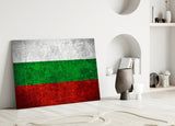 Flag of Bulgaria Glass Wall Art.