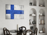 Flag of Finland Glass Wall Art.