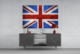 Flag of United Kingdom Glass Wall Art.