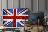 Flag of United Kingdom Glass Wall Art.