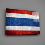 Flag of Tayland Glass Wall Art.