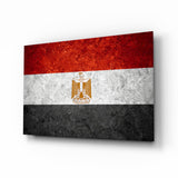 Bandera de Egipto Cuadro de cristal - 72x46 cm