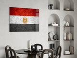 Flag of Egypt Glass Wall Art.