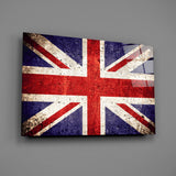 Flag of United Kingdom Glass Wall Art.
