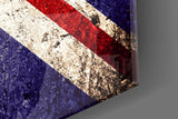 Flag of United Kingdom Glass Wall Art.
