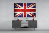 Flag of United Kingdom Glass Wall Art.