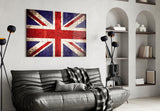 Flag of United Kingdom Glass Wall Art.