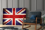 Flag of United Kingdom Glass Wall Art.
