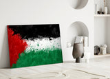 Flag of Palestina Glass Wall Art.