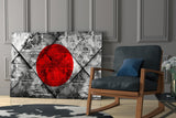 Flag of Japan Glass Wall Art.