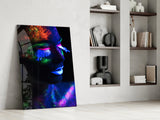Neon Make Up Glass Wall Art.