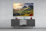 Mountain View Glass Wall Art.