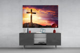 Cross Glass Wall Art.