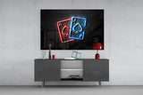 Ace and Joker Glass Wall Art.