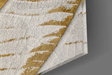 Golden Leaf Glass Wall Art.