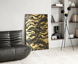 Golden Waves Glass Wall Art.